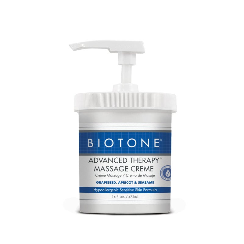 BIOTONE Advanced Therapy Massage Creme, Hypoallergenic and Fragrance-Free, Ideal Glide and Workability, Less Reapplications, Non-Greasy Finish - Image 1